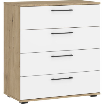 FLEX - KM-1 kumode moduļu skapja SISTĒMAI - artisan ozols / balta FLEX - KM-1 kumode moduļu skapja SISTĒMAI - artisan ozols / balta