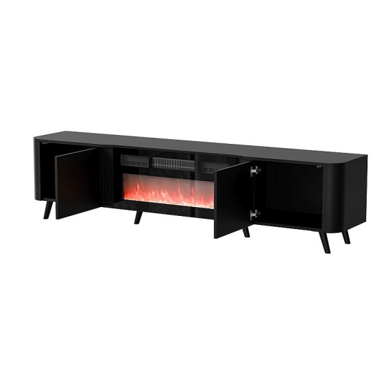 VOLARE TV Stand 200 черный мат/черный мат