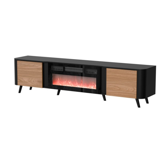 VOLARE TV Stand 200 черный матовый/орех