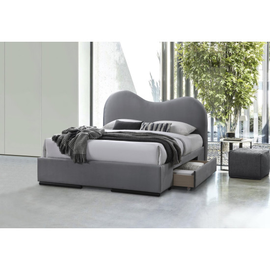 Кровать AMBER 160 с ящиками, цвет: серый Кровать AMBER 160 с ящиками, цвет: серый