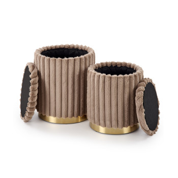 FIDO kahe tabureti komplekt: värvus: cappuccino / kuldne FIDO kahe tabureti komplekt: värvus: cappuccino / kuldne