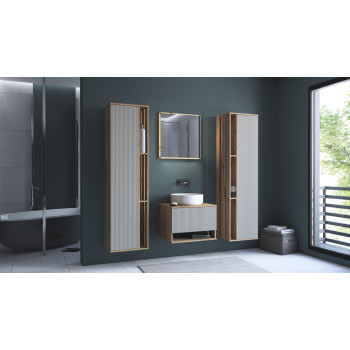 тумба под раковину, AVIOLA SU-60, дуб ремесленный / кашемир матовый тумба под раковину, AVIOLA SU-60, дуб ремесленный / кашемир матовый