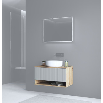 тумба под раковину, AVIOLA SU-80, дуб ремесленный / кашемир матовый тумба под раковину, AVIOLA SU-80, дуб ремесленный / кашемир матовый