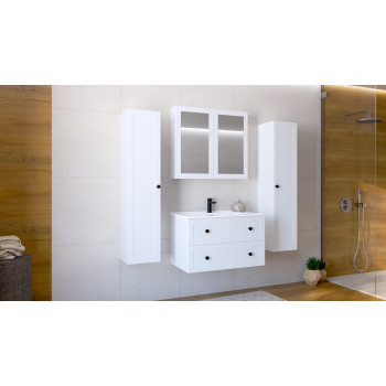 зеркальный шкаф, TORETO SLU-80, белый зеркальный шкаф, TORETO SLU-80, белый