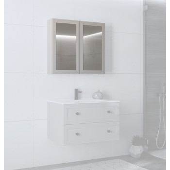 зеркальный шкаф, TORETO SLU-80, кашемир зеркальный шкаф, TORETO SLU-80, кашемир