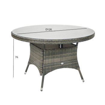 Стол GENEVA D120xH76см, серый Стол GENEVA D120xH76см, серый