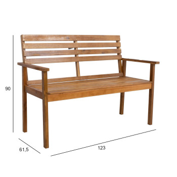 Скамья FORTUNA 123x61,5xH90см, акация Скамья FORTUNA 123x61,5xH90см, акация
