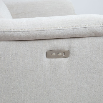 Кресло MIMI электрореклайнер, серебристый