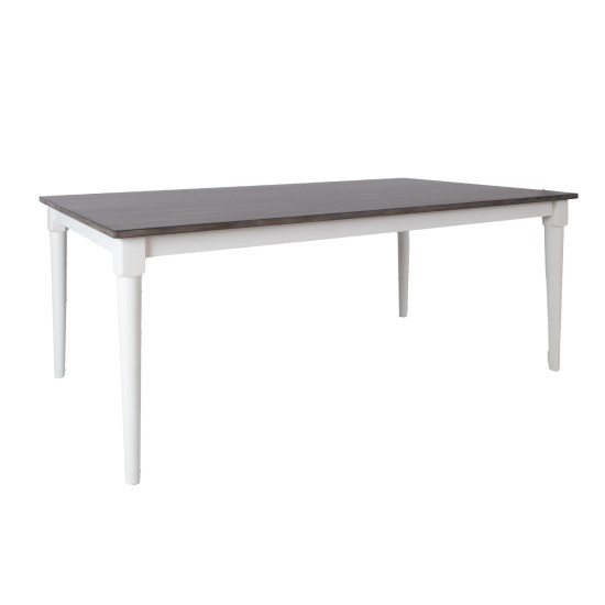Обеденный стол JANELLE 183x91xH75см, серый/белый