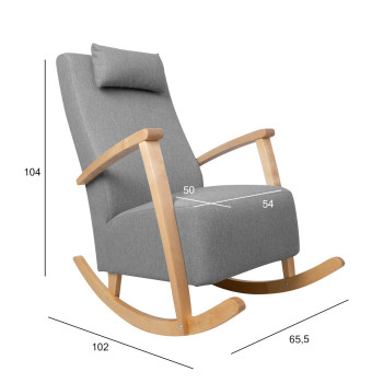 Кресло-качалка VENLA серый Кресло-качалка VENLA серый