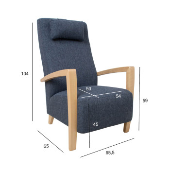 Кресло VENLA сине-серый Кресло VENLA сине-серый