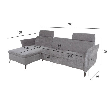 Диван угловой DAYTON VN, электрическое кресло Диван угловой DAYTON VN, электрическое кресло