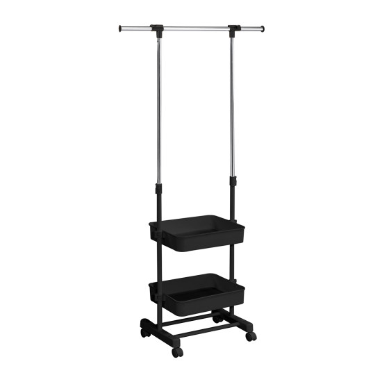 Gaitenis FERGUS 47-77x29x92-165cm, melns