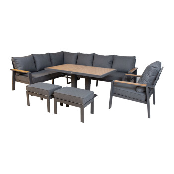 Комплект садовой мебели PARKER 5 предм., серый Комплект садовой мебели PARKER 5 предм., серый