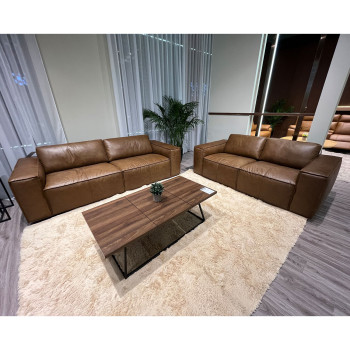 Диван BURTON 3-местный, коричневая кожа Диван BURTON 3-местный, коричневая кожа