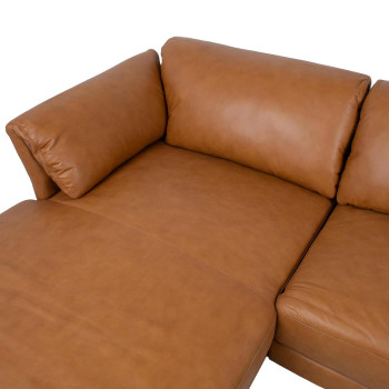 Диван угловой COLLINS VN, кожа коньячно-коричневого цвета Диван угловой COLLINS VN, кожа коньячно-коричневого цвета