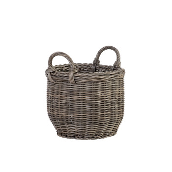 Grozs WICKER ar rokturiem D34xH34cm, pelēks Grozs WICKER ar rokturiem D34xH34cm, pelēks