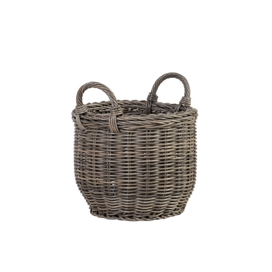 Grozs WICKER ar rokturiem D34xH34cm, pelēks Grozs WICKER ar rokturiem D34xH34cm, pelēks