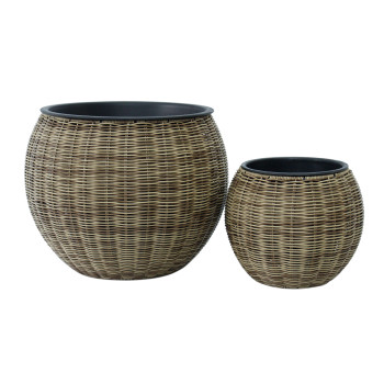 Puķupods WICKER D26xH22cm, gaiši brūns Puķupods WICKER D26xH22cm, gaiši brūns