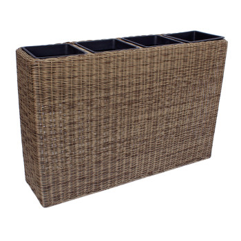 Puķu kaste WICKER 89x24xH60cm, gaiši brūna Puķu kaste WICKER 89x24xH60cm, gaiši brūna