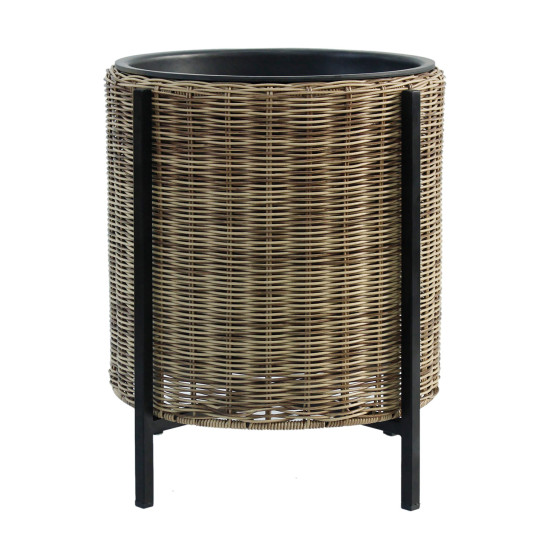 Puķupods WICKER ar pamatni D39xH45cm, gaišs