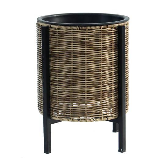 Puķupods WICKER ar pamatni D28xH36cm, gaišs