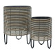 Puķu pods WICKER D25xH35cm, bēšs pelēks Puķu pods WICKER D25xH35cm, bēšs pelēks