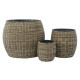 Puķu pods WICKER D20xH20cm, gaiši brūns