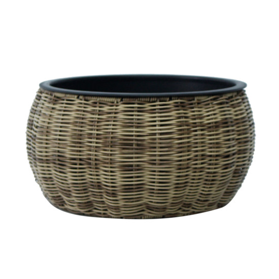 Puķupods WICKER D37xH19cm, gaiši brūns