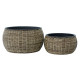 Puķupods WICKER D37xH19cm, gaiši brūns