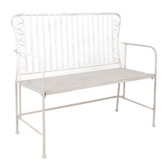Скамья JASMINE 103x50xH93см, античный белый м Скамья JASMINE 103x50xH93см, античный белый м
