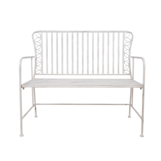 Скамья JASMINE 103x50xH93см, античный белый м Скамья JASMINE 103x50xH93см, античный белый м