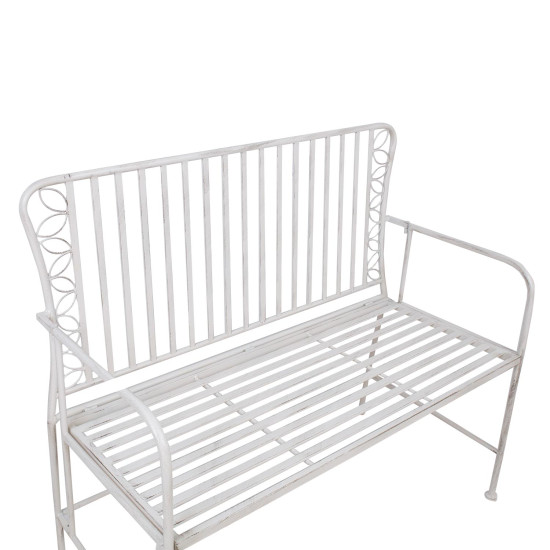 Скамья JASMINE 103x50xH93см, античный белый м Скамья JASMINE 103x50xH93см, античный белый м