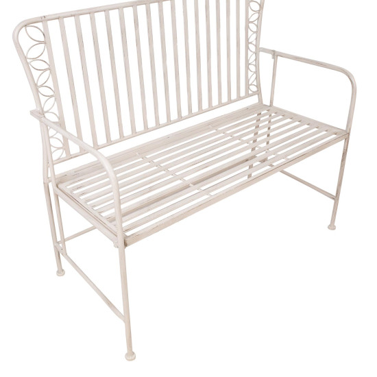 Скамья JASMINE 103x50xH93см, античный белый м Скамья JASMINE 103x50xH93см, античный белый м