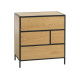 Kumode HEDVIG 70x40xH74,5cm, sala/melna Kumode HEDVIG 70x40xH74,5cm, sala/melna