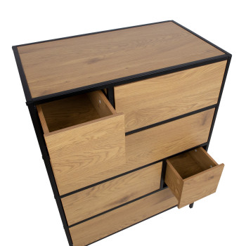 Kummut HEDVIG 70x40xH95cm, saar/must Kummut HEDVIG 70x40xH95cm, saar/must