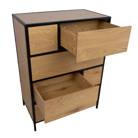 Kumode HEDVIG 70x40xH95cm, sala/melna Kumode HEDVIG 70x40xH95cm, sala/melna
