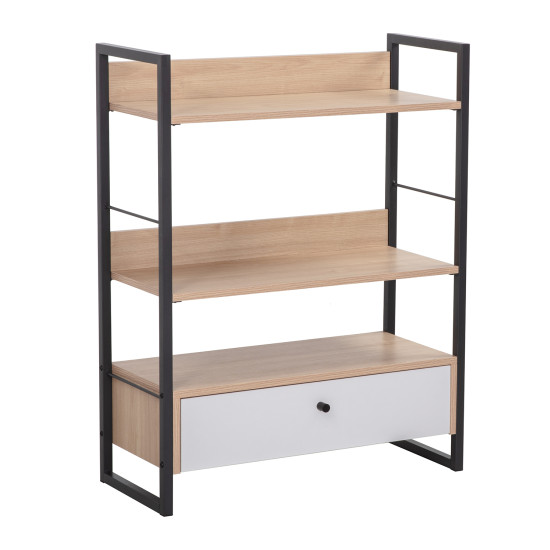 Plaukts STUDY 70x30xH90cm, ozols/balts Plaukts STUDY 70x30xH90cm, ozols/balts