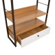 Plaukts STUDY 70x30xH90cm, ozols/balts Plaukts STUDY 70x30xH90cm, ozols/balts
