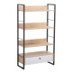 Plaukts STUDY 70x30xH124,5cm, ozols/balts Plaukts STUDY 70x30xH124,5cm, ozols/balts