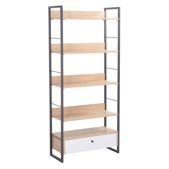 Plaukts STUDY 70x30xH159cm, ozols/balts Plaukts STUDY 70x30xH159cm, ozols/balts
