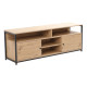 TV galds STUDY 150x40xH54cm, ozols/melns