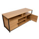 TV galds STUDY 120x40xH54cm, ozols/melns