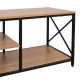 TV galds STUDY 140x40xH46,5cm, ozols/melns
