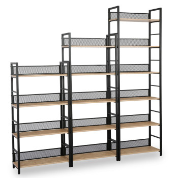 Riiul HECTOR 60x28xH187cm, saar/must Riiul HECTOR 60x28xH187cm, saar/must
