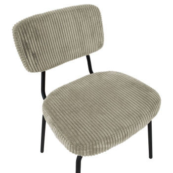 Стул KEIU 46x51xH76см, бархат светло-бежевый