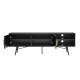 TV galds PIXAR 150x40xH50cm, melns TV galds PIXAR 150x40xH50cm, melns