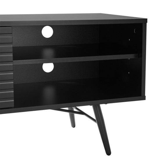 TV galds PIXAR 150x40xH50cm, melns TV galds PIXAR 150x40xH50cm, melns