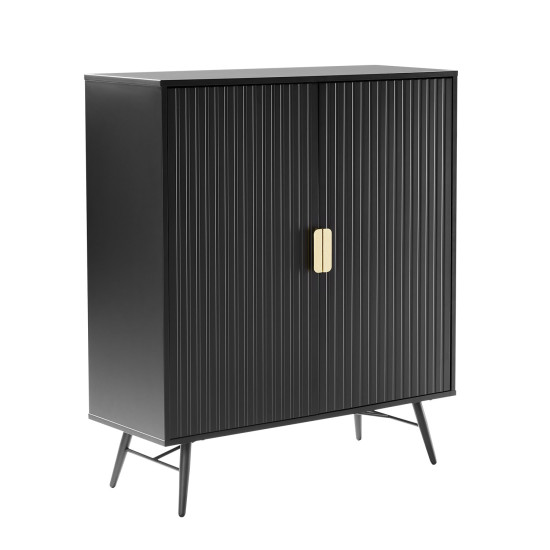 Kumode PIXAR 100x40xH115cm, melna