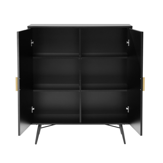 Kumode PIXAR 100x40xH115cm, melna